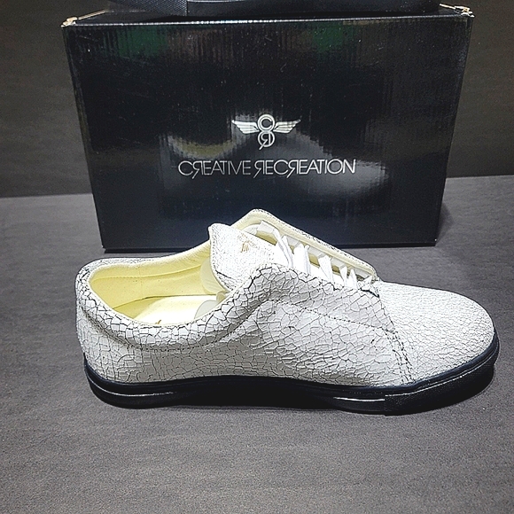 Made in Italy Creative Recreation White and Gold Art Deco Sneakers - Picture 7 of 16